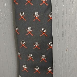 ⭐ Darth Vader Men’s Necktie – Star Wars Themed – Black with Red/White Pattern ⭐